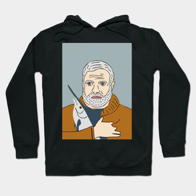 Ernest Hemingway Hoodie by grekhov